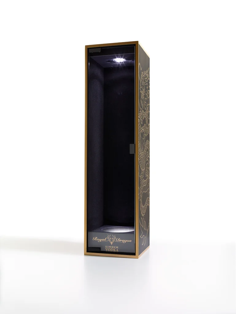 Royal Dragon: Illuminated spirits display produced by Casadevall Group.