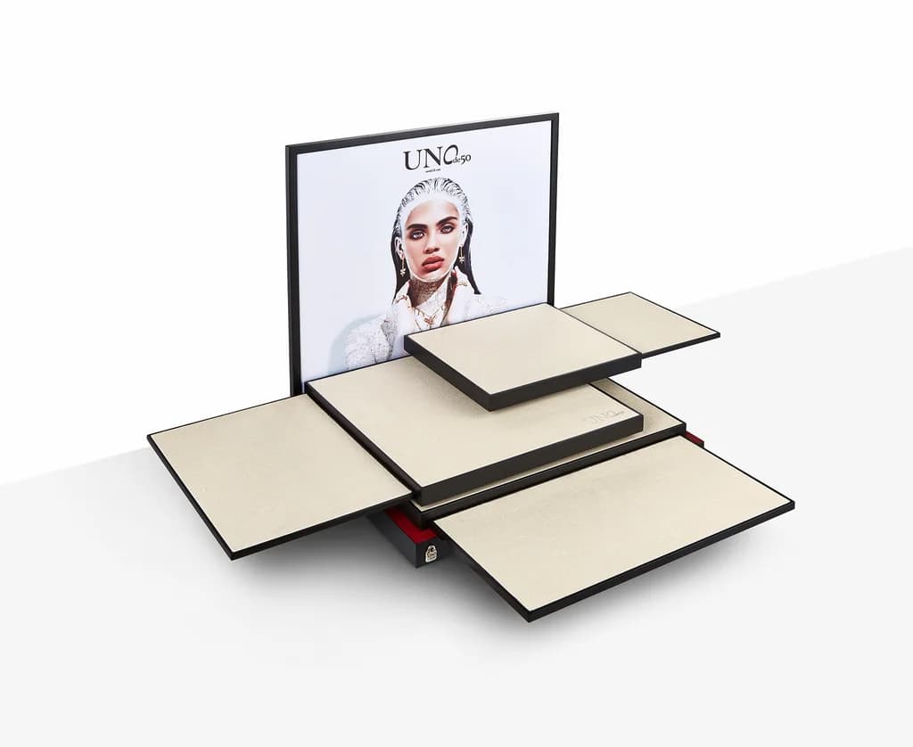 Layered Jewelry Display Platform produced by Casadevall Group.