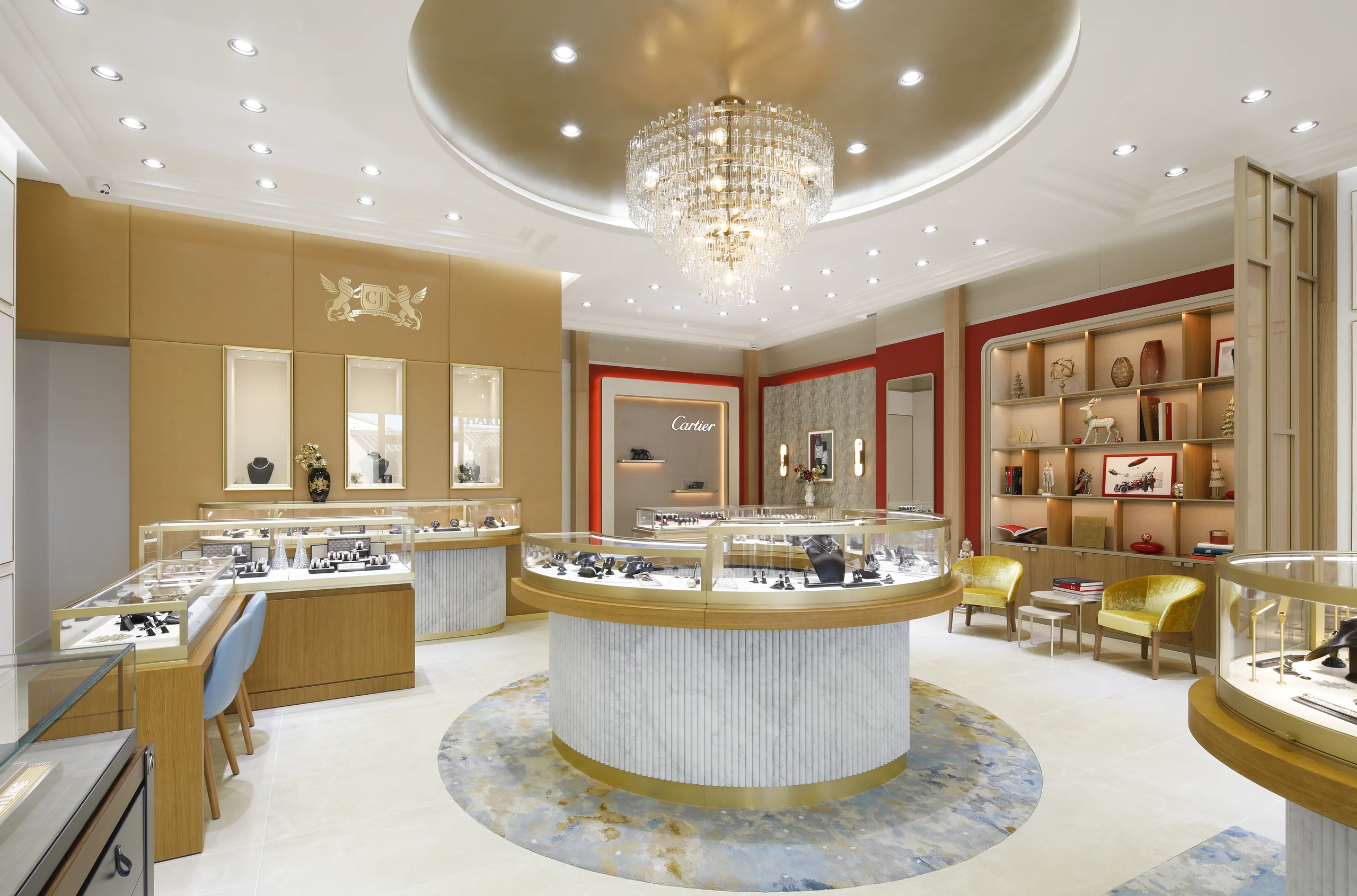 Boutique interior and display cabinet produced by Casadevall Group.