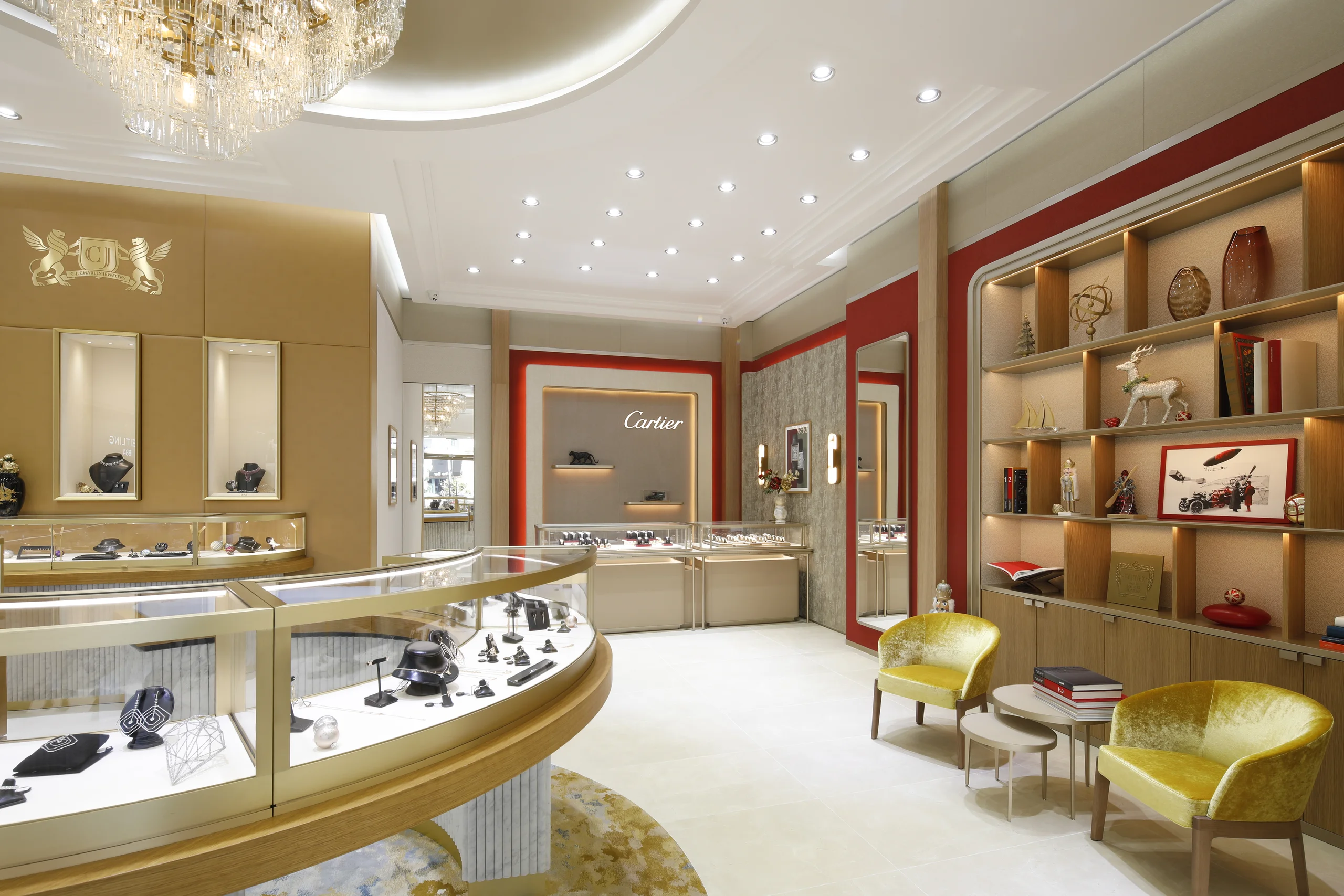 Boutique interior and display cabinet produced by Casadevall Group.