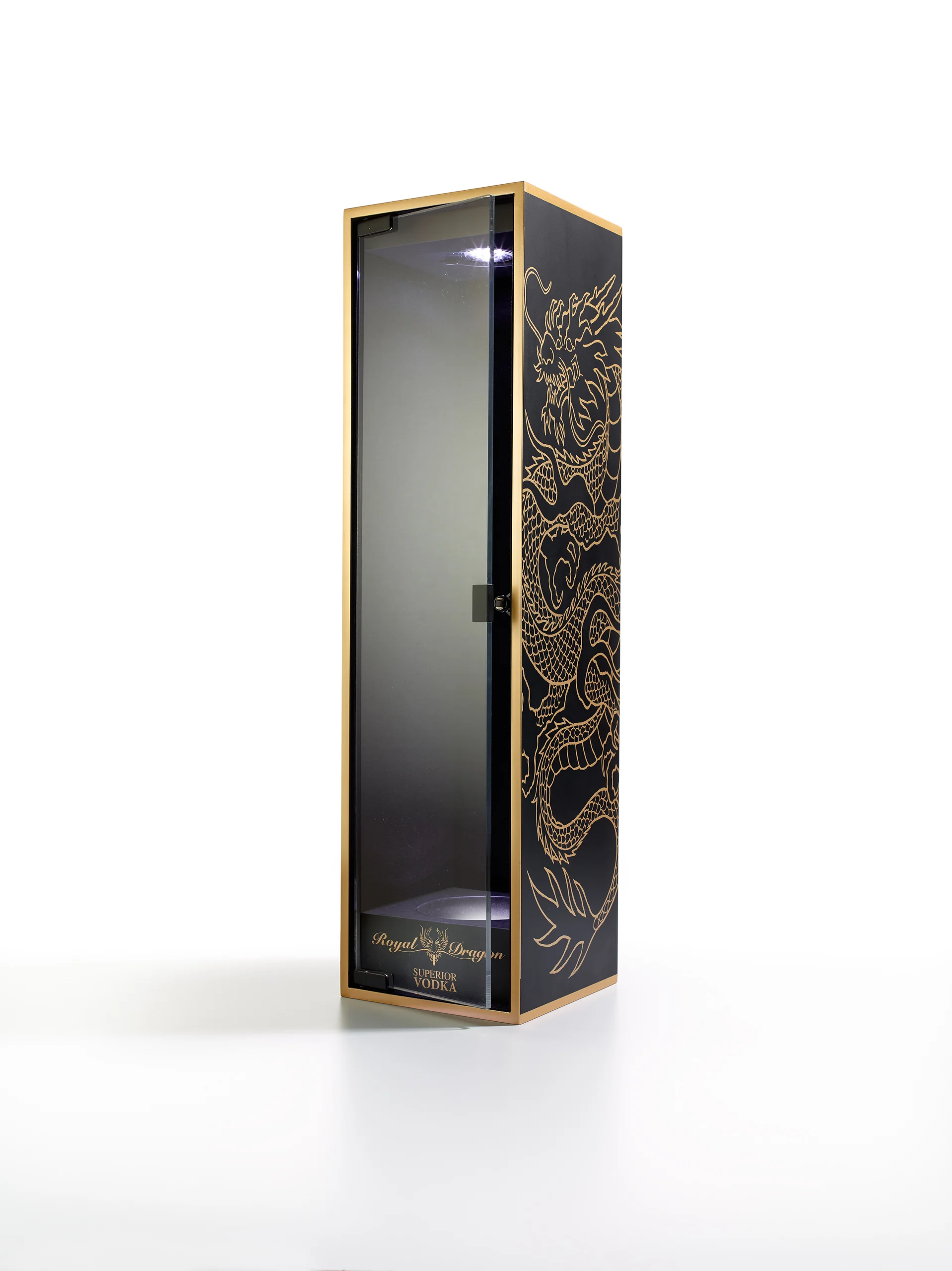 Royal Dragon: Illuminated spirits display produced by Casadevall Group.
