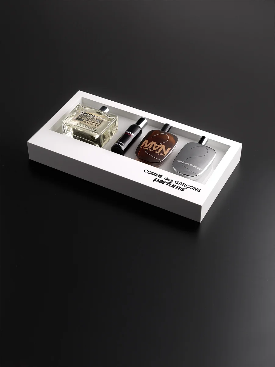 Comme des Garçons: Perfume presentation tray produced by Casadevall Group.