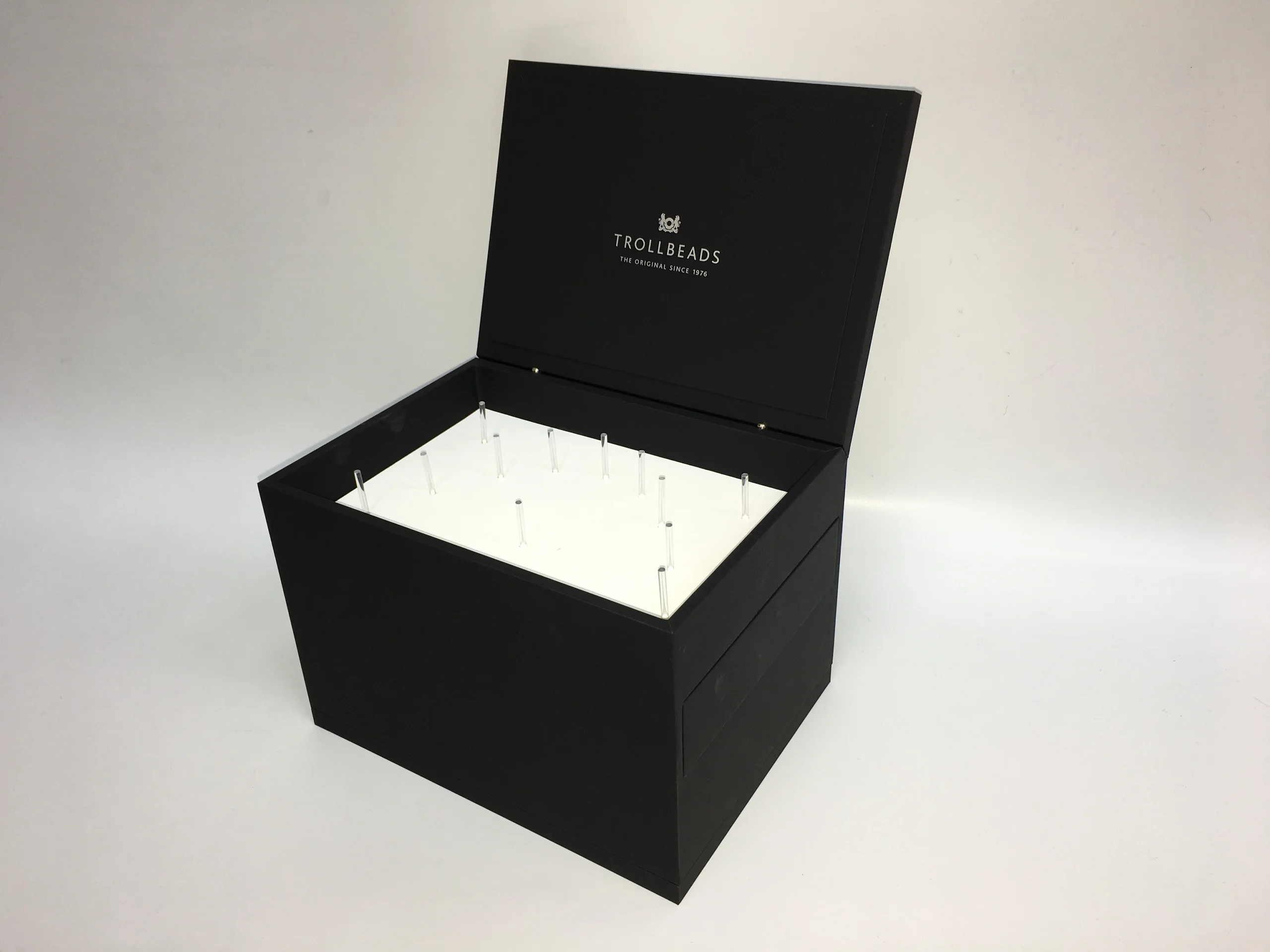 Trollbeads: Tiered jewelry box display produced by Casadevall Group.