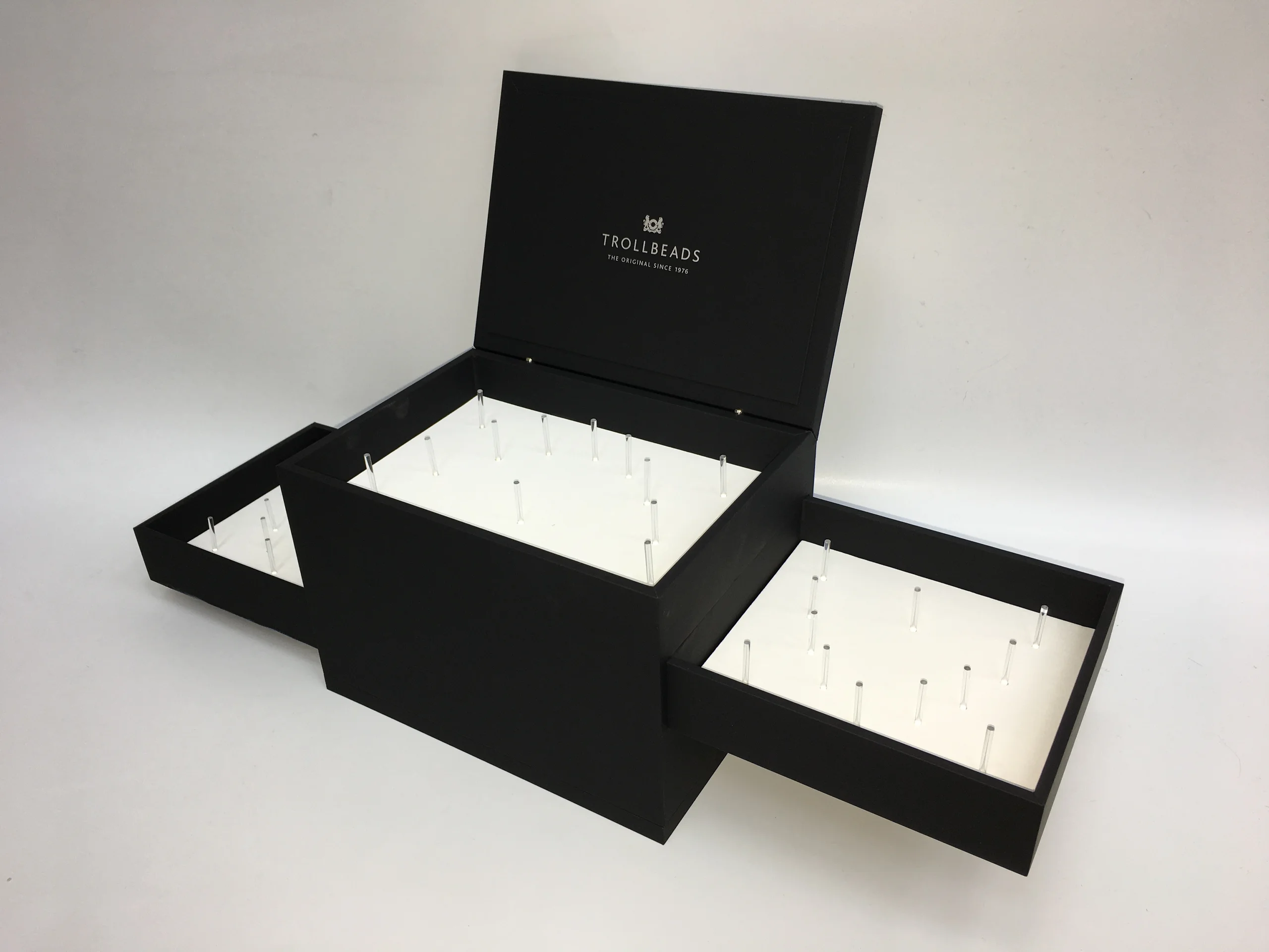 Trollbeads: Tiered jewelry box display produced by Casadevall Group.
